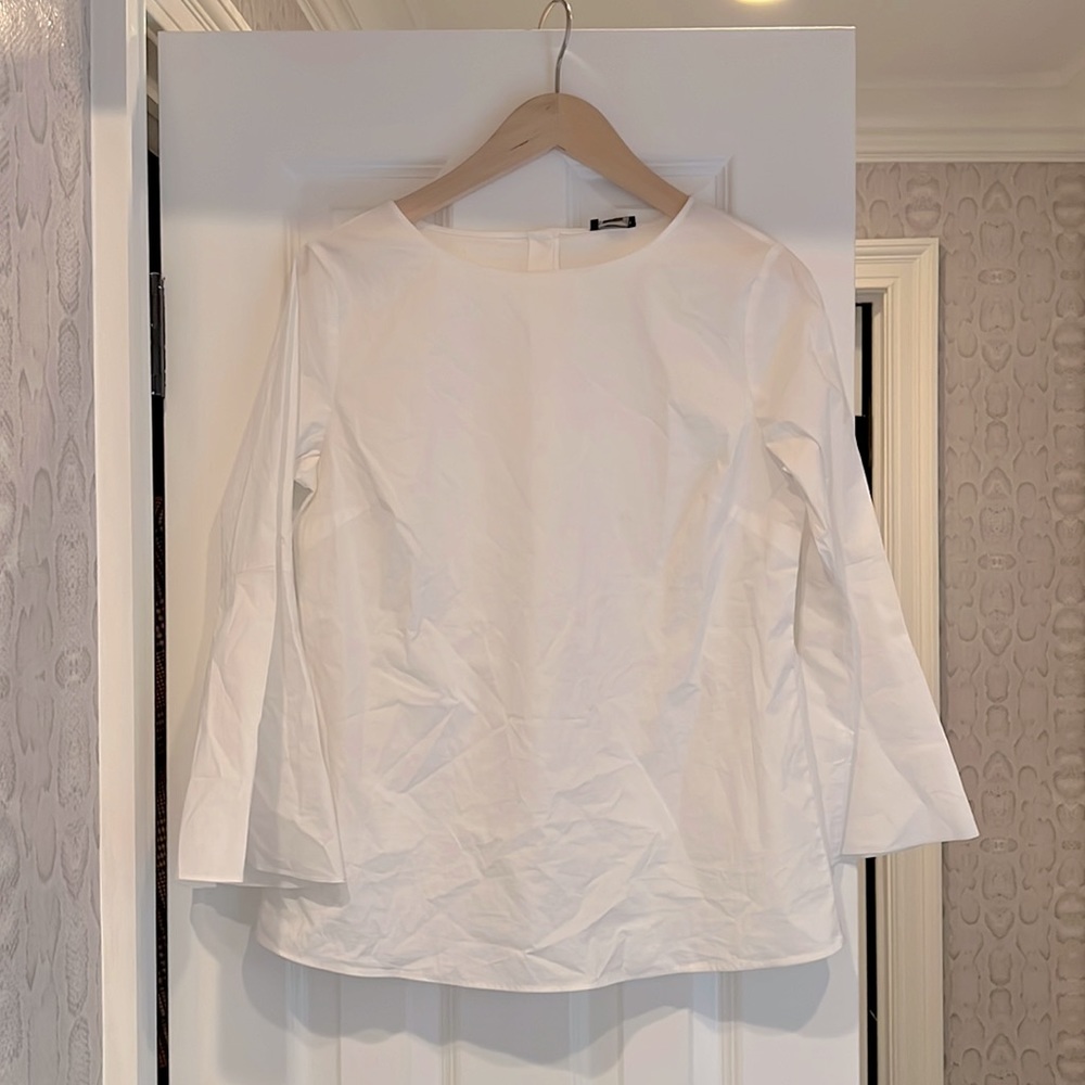 White Ann Taylor cotton blouse size medium